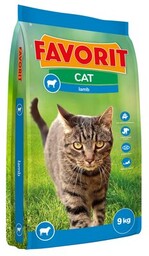 FAVORIT Karma dla kota Jagnięcina 9 kg MISKA