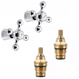 Zestaw pokręteł retro do baterii z głowicą kurek