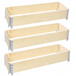 Podwyższona grządka warzywniak 3 szt 120x40x20 cm Nadstawka