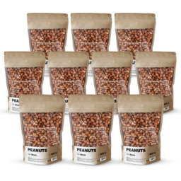 GymBeam Orzechy ziemne nieprażone 10 x 500 g