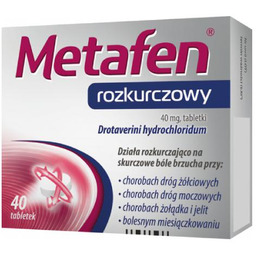Metafen Rozkurczowy 40 mg, 40 tabletek -
