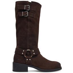 Oficerki Tommy Jeans Tjw Brushed Suede Biker Boots