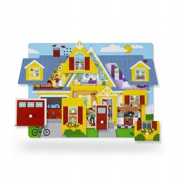 UKŁADANKA DŹWIĘKOWA 8 ELEM. DREWNIANA PUZZLE DLA DZIECI