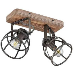Lindby - Rutger 2 Lampa Sufitowa Wood/Black