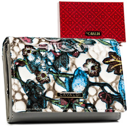 Modny portfel damski na zatrzask ze skóry ekologicznej