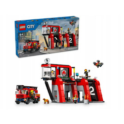 Klocki Lego City 60414 Remiza strażacka z wozem