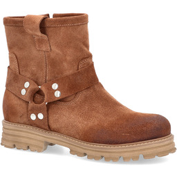 Płaskie botki zamszowe - TYMOTEO L1058 BRĄZOWE