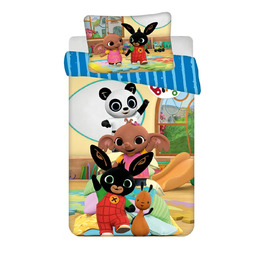 Jerry Fabrics Pościel bawełniana 100x135 Królik Bing kolorowa