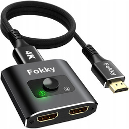 PRZEŁĄCZNIK HDMI ROZGAŁĘŹNIK SPLITTER 4K 60Hz ROZDZIELACZ FOKKY
