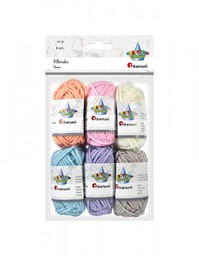 Włóczka pastelowa 6 kolorów x 10g Titanum Craft-Fun