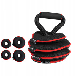 Bezpieczny kettlebell regulowany z antypoślizgową rączką 8.75 kg