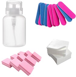 Zestaw Profesjonalny do Manicure: Polerka, Pilnik, Waciki, Dozownik