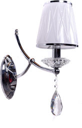 KINKIET LAMPA ŚCIENNA KRYSZTAŁOWA CHROM DOMINNI W1 LUMINA