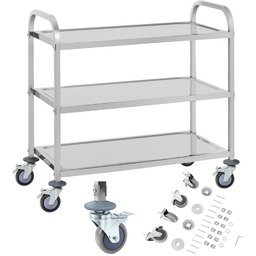 Wózek kelnerski cateringowy 3 półkowy do 150kg ze