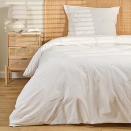 Pościel z perkalu z haftem Margotka 140x200 cm