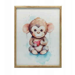 Małpka z Sercem Małpka z Sercem, 40x50 cm,