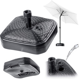 Podstawa pod parasol ogrodowy Solero rattan kwadrat antracyt
