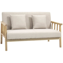 Sofa Homcom 123x69x74cm, jasnobrązowy/beżowy