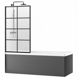 REA-K4569 Lagos-1 70 Parawan wannowy ruchomy 70X140 black