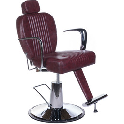 Fotel barberski OLAF BH-3273 Wiśniowy