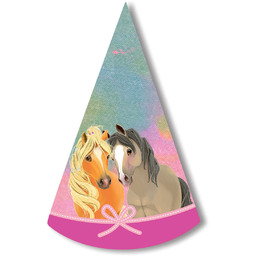 Czapeczki papierowe Koniki - 8 szt.