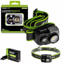 Latarka Czołowa Czołówka Akumulatorowa Lekka Led Zoom Usb-c