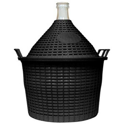 Balon do wina 25 l w koszu plastikowym