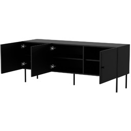 Szafka RTV czarna mat 150 cm Modena