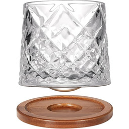 Obrotowy staromodny szklany kubek, 275 ml kryształowa szklanka