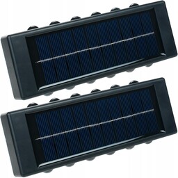 2x Zewnętrzny Kinkiet Ogrodowy Solarny Led Z Czujnikiem