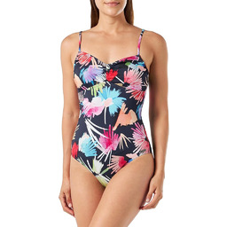 Firefly Sylvia Bikini Navy Dark/Flower 48, granatowy (Navy