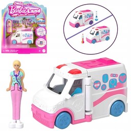 Mattel Mini Barbie Land Lalka lekarka + autko