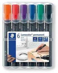 Marker permanentny STAEDTLER 6 kolorów okrągły 352WP6 337301