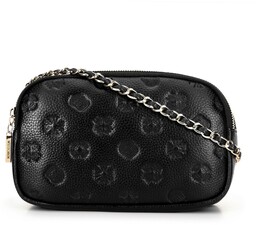 Damska crossbody ze skóry na łańcuszku czarna