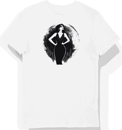 Koszulka męska biała z nadrukiem retro frędzle 3XL