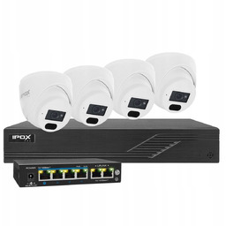 Zestaw monitoringu Ip Cctv 2Mpx Kamera Dysk Switch