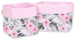 Komplet koszyczków na komodę 2szt. - peonie różowe