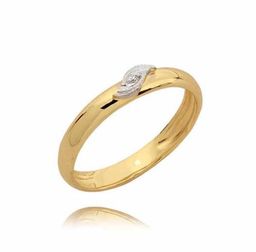 Śliczny skromny pierścionek z cyrkonią