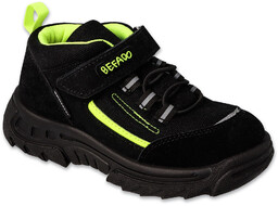Buty sportowe dziecięce chłopięce na rzepy czarne Befado