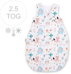 Śpiworek niemowlęcy całoroczny ocieplany 75 cm- misie niebieskie