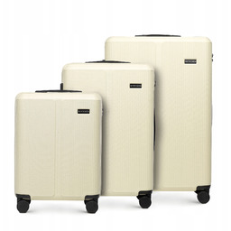 Zestaw walizek Wittchen Stripes Line 56-3A-60S-89 kremowy 36L/65L/96L