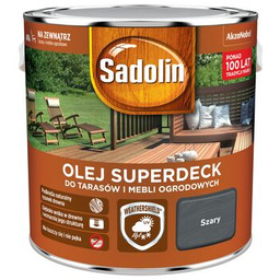 Olej do tarasów i mebli ogrodowych Superdeck Szary
