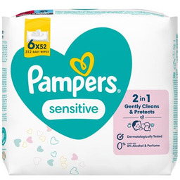 PAMPERS Chusteczki nawilżane Sensitive (312 szt.)