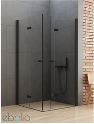 Kabina prostokątna 80x70 D-0234A/D-0237A New Soleo Black New