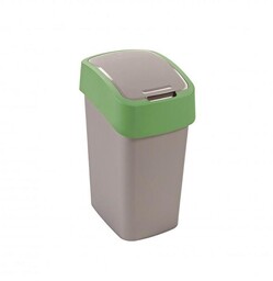 CURVER Kosz na śmieci "FLIP BIN" 10L Srebrny/zielony