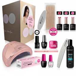 Zestaw startowy do manicure hybrydowego Rosie Lampa Baza