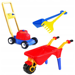 Taczka Dla Dzieci Grabki+łopata Kosiarka