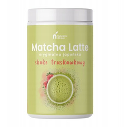 Naturalnie Zdrowe Matcha Japońska Latte Shake Truskawkowy 390