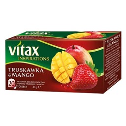 Vitax Inspirations Mango Truskawka Ex20 herbata ekspresowa owocowa