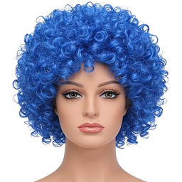 SHATCHI Peruka afro, kręcone włosy, na imprezy kostiumowe,